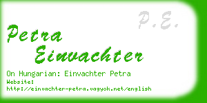 petra einvachter business card